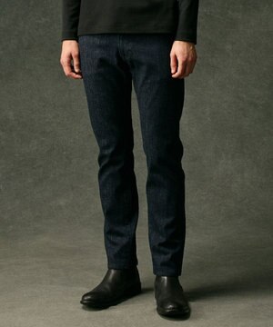  【ストレッチ/JAPANファブリック/きれいめ】ストライプジャカード デニム