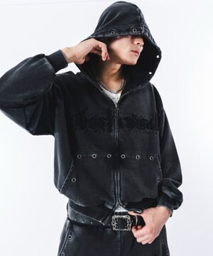  【ユニセックス着用ITEM】ブリーチハトメZIPパーカー
