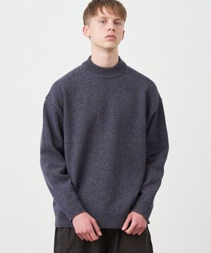  WOOL MOULINE | モックネックセーター - UNISEX