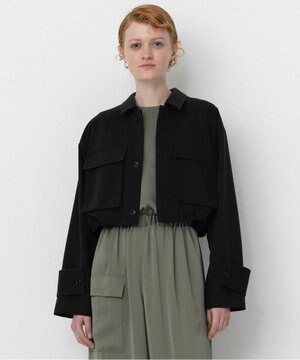 【Nave・セットアップ可/洗える/撥水】スパンツイル ショートジャケット