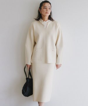 【加藤ローサさん着用】スムースストレッチニットアップ