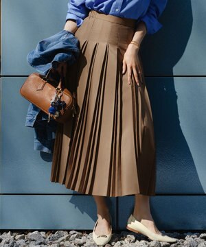  グロッシープリーツ ロングスカート