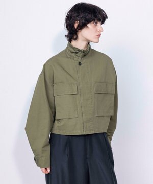 【ReNAVE・セットアップ可/洗える】コットンリネンカルゼ ショートジャケット