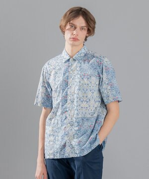  【LIBERTY】 パッチワークリバティ 半袖シャツ