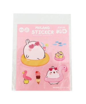  【2/15(日)で販売終了】 マザーガーデン MOLANG モラン 防水・UV加工 どこでもステッカー ≪サマー柄≫ 単品