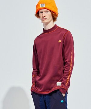 【裏起毛/防寒】【MEN】ステッチポイント モックネック