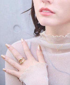  【金属アレルギー対応/サイズフリー】ニュアンスクロスリング NIEBLA