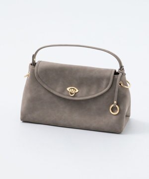  スエードライク トップハンドルバッグ