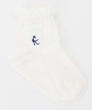  【13~24cm】リボン付シンプル ショートソックス