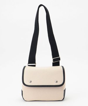  レザーコンビショルダーバッグ