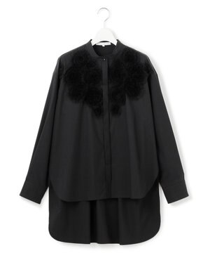  【GOLD LABEL】ライトタフタ チュール刺繍 シャツ