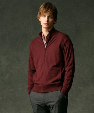  【チクチクしない/イージーケア/3シーズン対応/サスティナブル】SNOWY  スタンドジップカーディガン