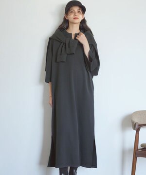  【SLOW/一部店舗限定】ライトダンボール スキッパー ワンピース