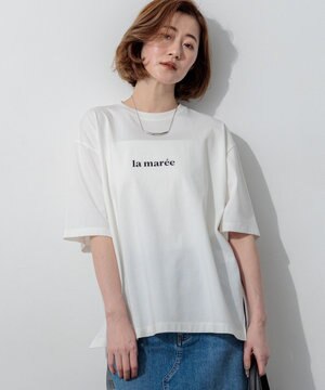  【先行予約】la maree オーバーサイズ ロゴ Tシャツ