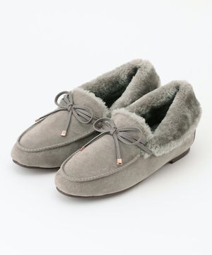  リボンフェイクファー モカシン