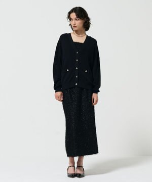  フリンジジャガードタイトスカート