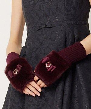 KNIT FUR HANDWARMER 手袋