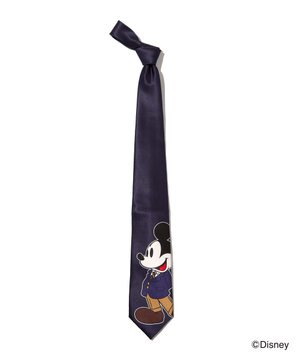 【DISNEY COLLECTION】シルクサテンプリント ネクタイ / ミッキーマウス
