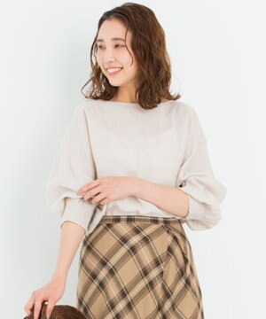 LIBECO バックボタン ブラウス