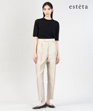  【エステータ】シャイニージャカード パンツ