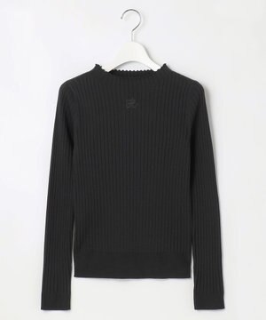 【洗える】ロゴリブ プルオーバー ニット
