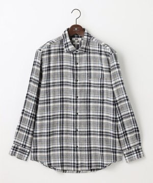  【キングサイズ・柔らかな肌触り/暖かい】 ラフィーコットンフランネルシャツ