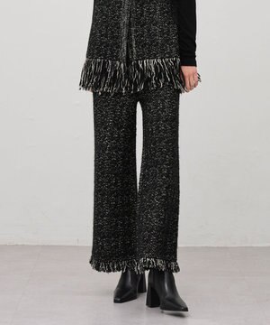  ツイードニット フレアパンツ