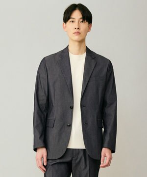 【ストレッチ】イージーケアクリアデニム 機能美ジャケット