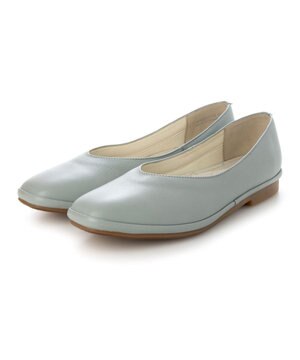  <ing>【サスティナブルシリーズ】Vカットフラットパンプス