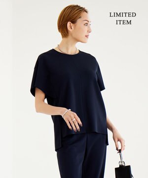  【WEB限定・洗える】ストレッチアムンゼン フレアスリーブプルオーバー