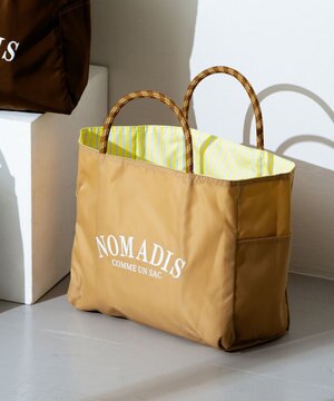  【23区別注/WEB&一部店舗限定】NOMADIS SAC ストライプ ロゴ トートバッグ