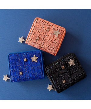  キラメッシュ ラウンドファスナー2つ折り財布