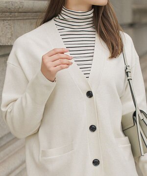 【暖かさ&着心地の良さで大ヒット】コットンカシミヤ タートルネックカットソー