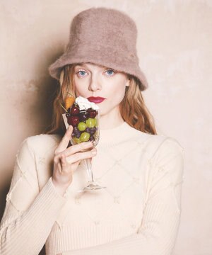  ANGORA MIX BUCKET HAT アンゴラ混 バケットハット