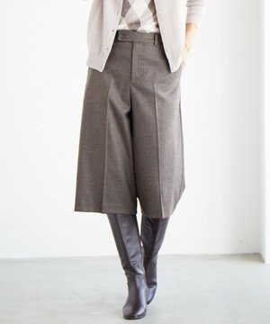  【洗える】フラノハンドウォッシュ キュロット パンツ