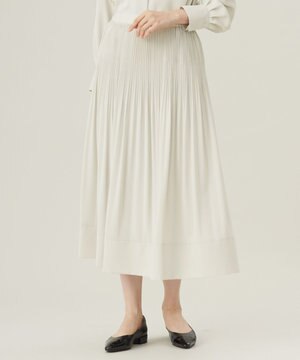  【セットアップ対応・洗える】ライトサテンプリーツ スカート