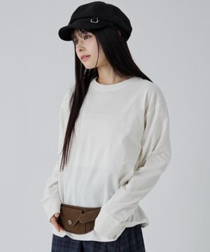  【ユニセックス着用ITEM/SMLサイズ展開】クルーネックコットンT(LS)