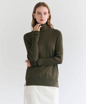 【洗える】WILLOW / サムホールハイネックニット