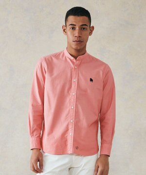  バックブルバンドカラーシャツ