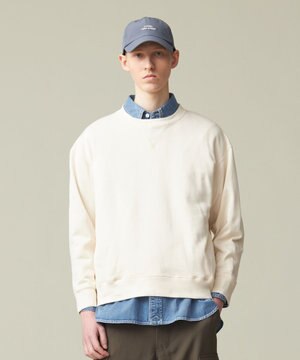  【UNISEX】裏毛クルーネックトレーナー