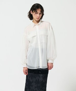  チュールレイヤードシャツ