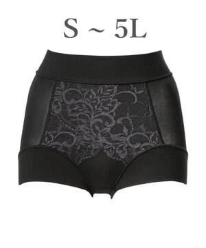  【BRADELIS NewYork peace】綿混フィットレースショーツ25 深め 補正下着 ヒップアップ 美尻