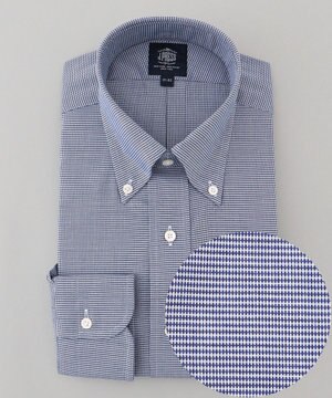  【PREMIUM PLEATS / 形態安定】PANAMAミニチェックシャツ/ B.D.