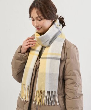 カシミヤチェック マフラー