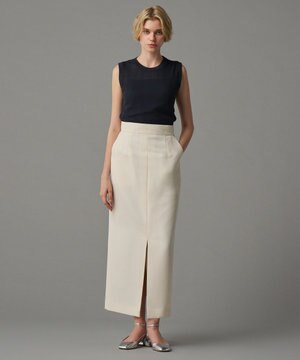  【吸水速乾・洗濯機洗い可】エコ ドライ チノ Ｉラインスカート（uncrave STANDARD）