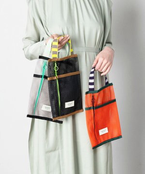  【便利なハンドル付き】メッシュポーチバッグ