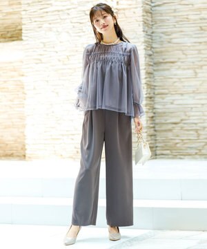  【Lily Calin】チュールレイヤードパンツ ドレス