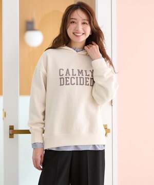  【洗濯機可能/サスティナブル】ロゴ裏起毛パーカー