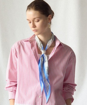 スタンプ柄 シルク ダイヤ スカーフ