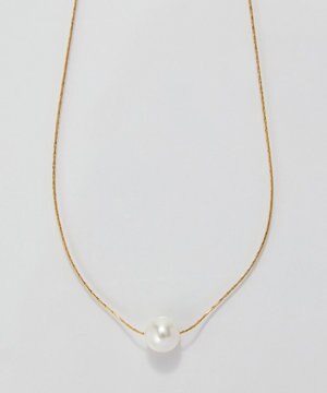  【金属アレルギー対応】ワントップパールネックレス　ゴールド/サージカルステンレス